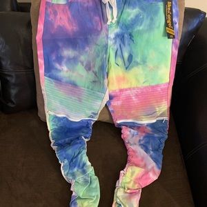 Plus size, like an angel, colorful stretch pants. New
